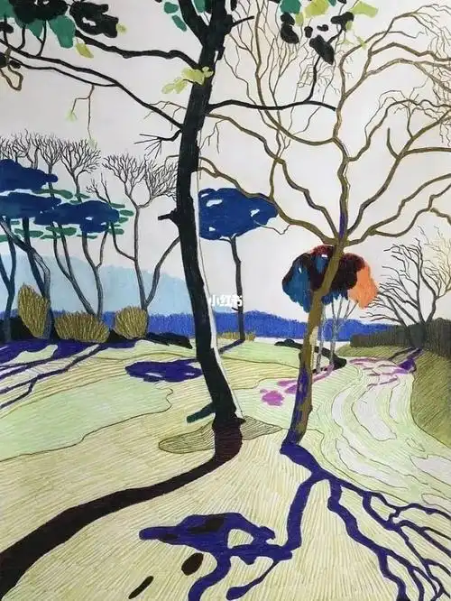 艺术家73线条简洁的风景画