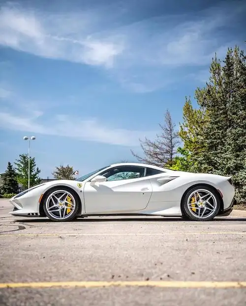白色的法拉利f8tributo也很cool