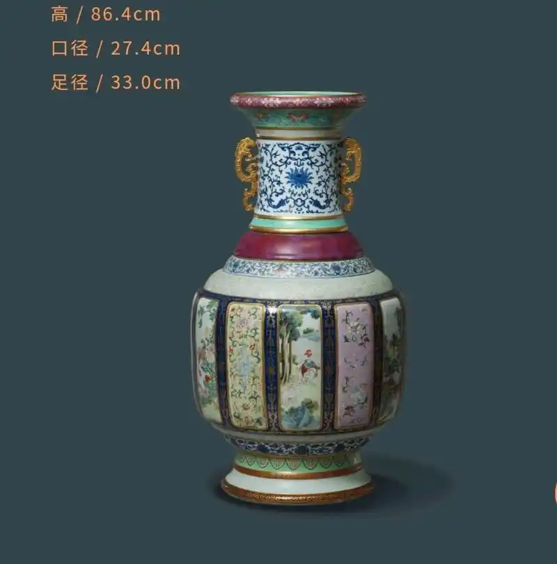 真正的国宝级瓷器,大清乾隆年制粉彩大瓶