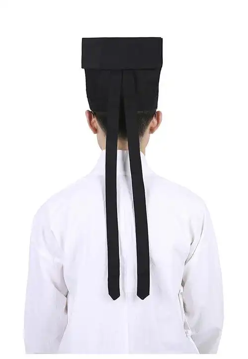 汉服配饰黑色儒巾手工制作帽子头饰