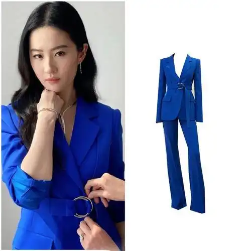 33岁刘亦菲真飒,罕见真空西装营业够大胆,这镂空感真让人遐想了