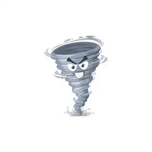 卡通龙卷风角色,风暴或旋风龙卷风,旋风.