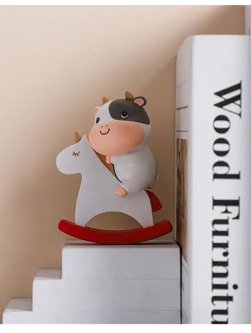 圣诞礼物创意可爱牛年吉祥物摆件家居客厅桌面房间布置装饰品摆设牛气