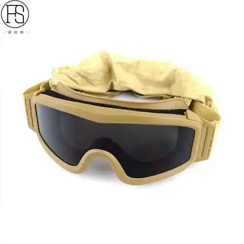 热销战术户外眼镜沙漠防风沙护目镜军迷防风防雾防爆装备三片装