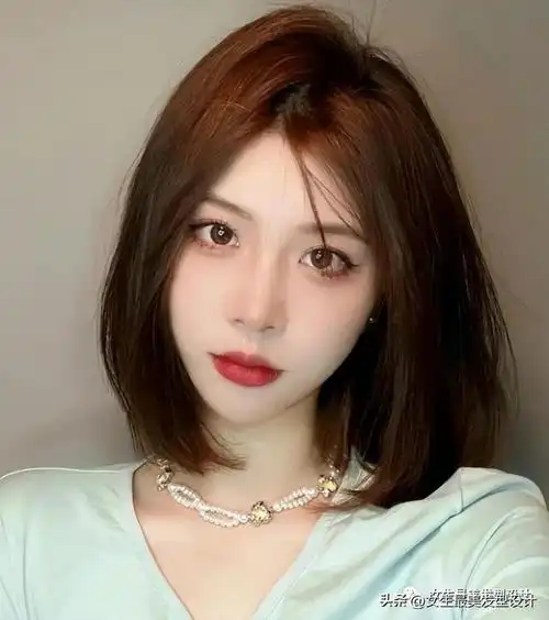 女性齐肩短发最新图片,十种齐肩短发扎发图片(又奶又飒的齐肩,热爆