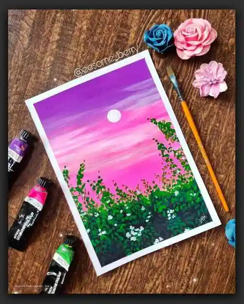 美丽的图画美丽的海边儿童画