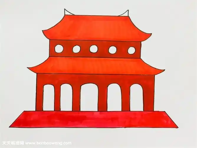 故宫简笔画教程