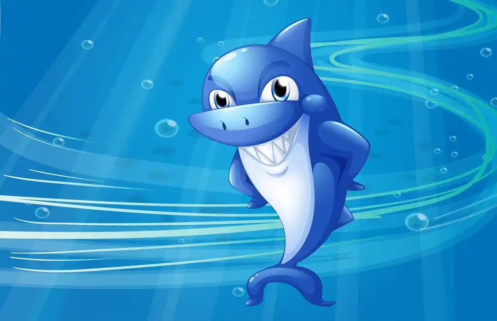 蓝色鲨鱼在海下,蓝色鲨鱼在海之下的插图