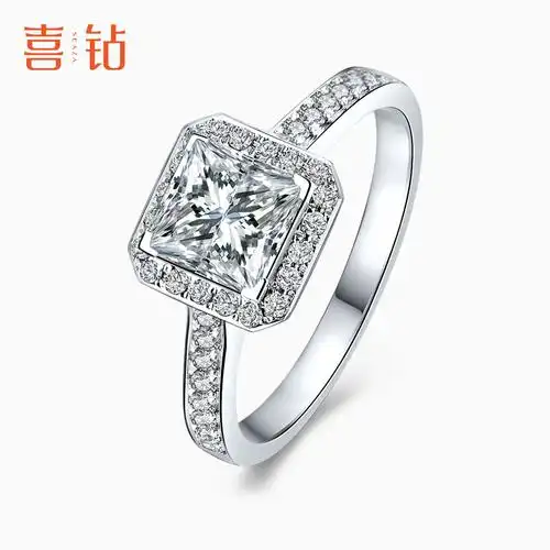 钻戒女专柜正品真钻