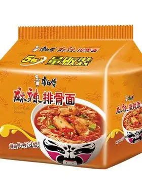 康师傅经典袋麻辣排骨面102g速食面