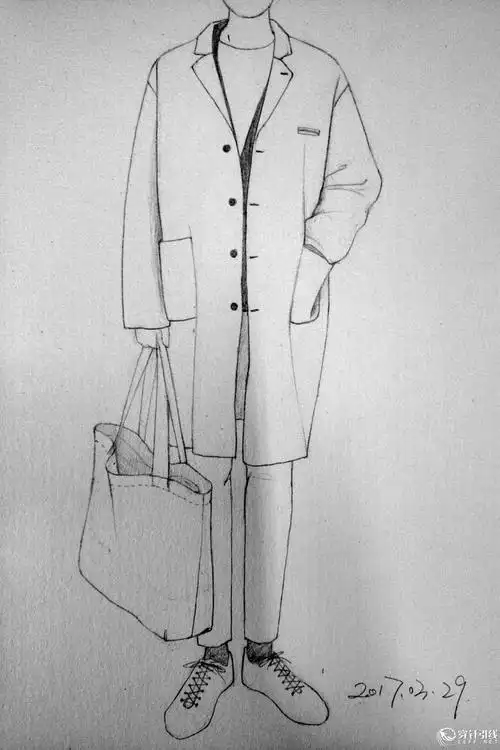 设计稿之前临摹淘宝的一些风衣稿