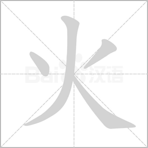 火字笔画(火字笔画顺序怎么写的,一年级教材)