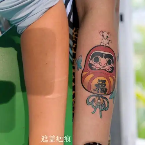 达摩遮盖了手上的疤痕啦03生肖鼠纹身