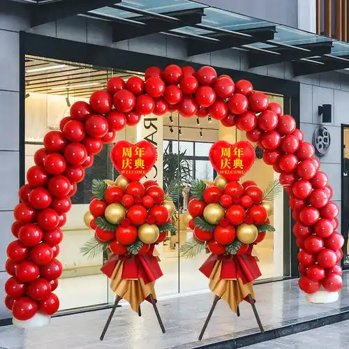 开业气氛布置网红气球拱门门店铺面门口商场气球