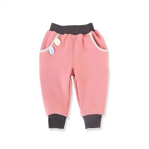 欧孕女童加绒打底裤加厚儿童保暖裤宝宝外穿秋款长裤子 视频