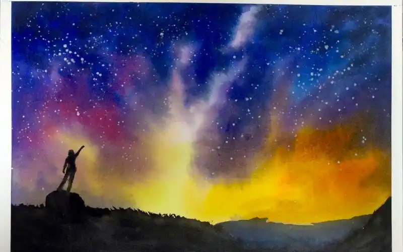 【提高成功率的星空画法】ralph的手绘尝试_哔哩哔哩_bilibili