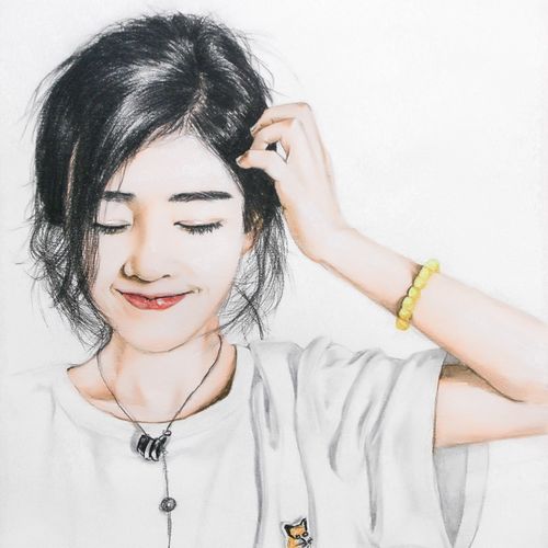 情人礼物画像彩铅素描画铅笔画真人头像肖像画照片转手绘照片 的 片