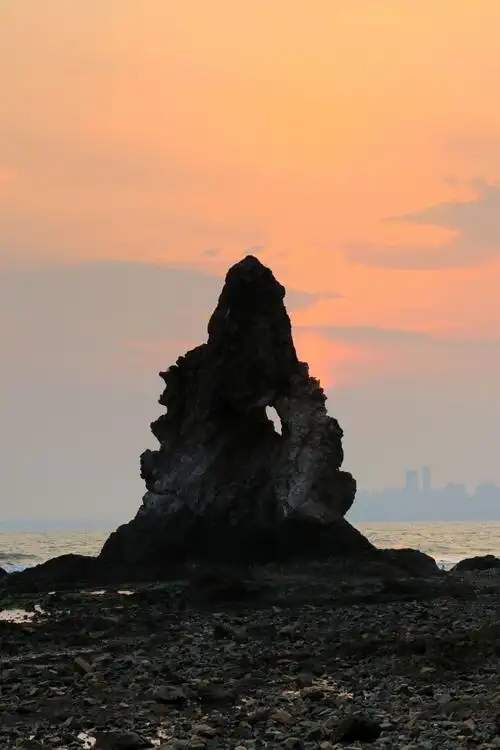 我的冬天61金光穿洞石老人奇观青岛石老人拍摄札记