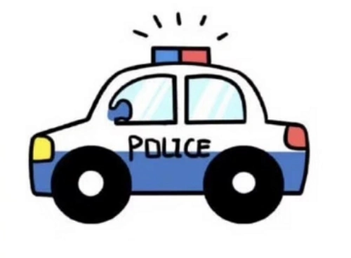 彩色儿童警车简笔画怎么画简单又漂亮警车简笔画步骤图解