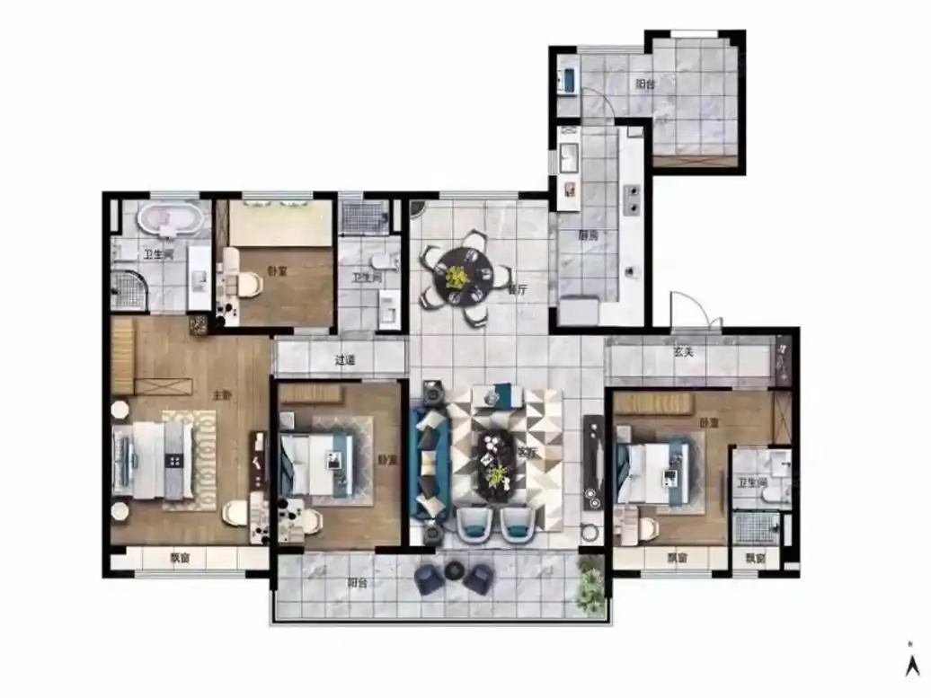 180平米居家大平层,这样的户型你喜欢吗?
