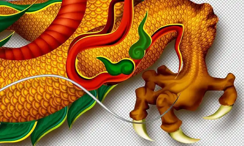 ps绘金色龙(含png源文件)