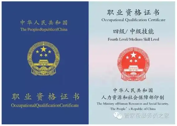 养老护理员,育婴师国家中级职业资格证书