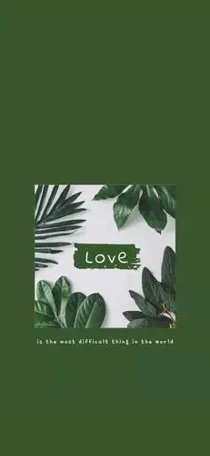 绿色壁纸 | 一个一见倾心