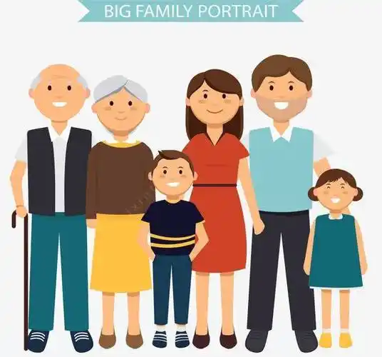 采集于2021-01-19 22:23:35人口众多的幸福家庭矢量图高清素材 全家福