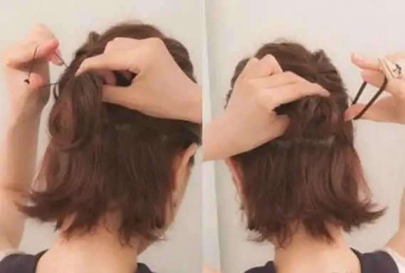 短发的丸子头怎么扎?