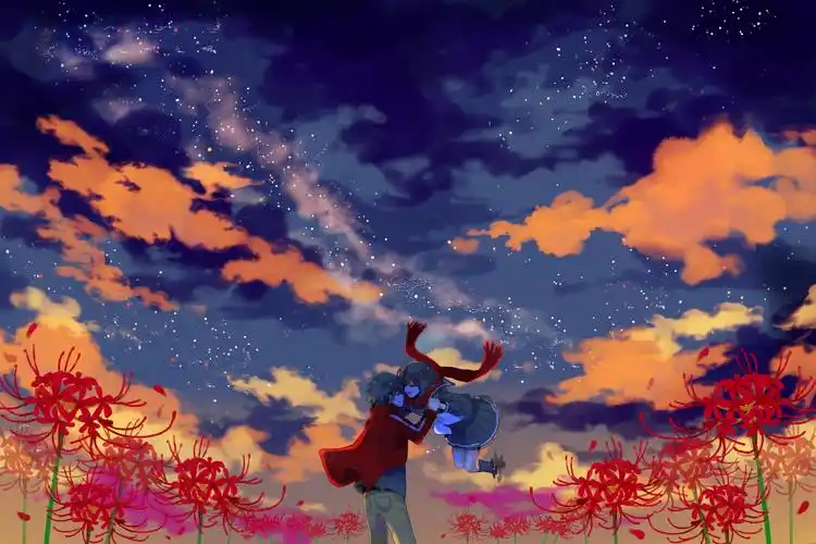 二次元中的地狱之花 彼岸花桌面壁纸