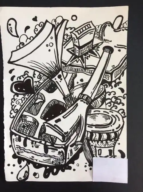 黑白之境,虚实相生——聊城文轩中学黑白装饰画优秀作品展