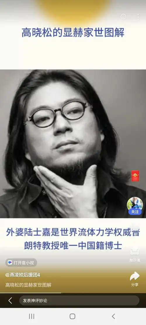 硕士基本等同于文盲看看高晓松的显赫家世关系图解