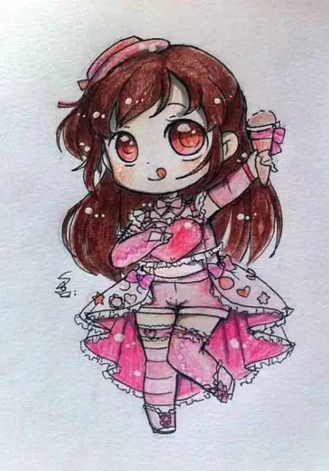 酱手绘彩铅马克笔绘画萌萌哒美美哒q版奇迹暖暖同人暖暖动漫 简笔画