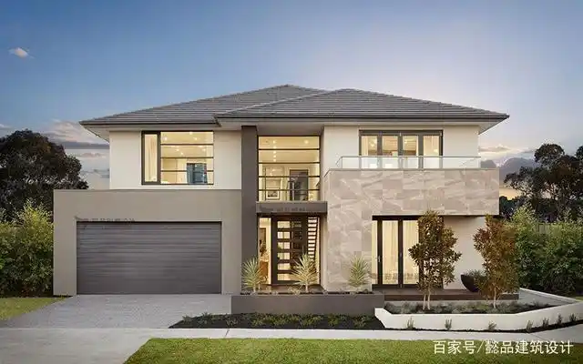 简约二层小别墅造价不高,大家都能盖的起