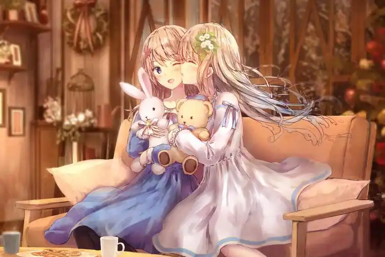 动漫中盛开的百合