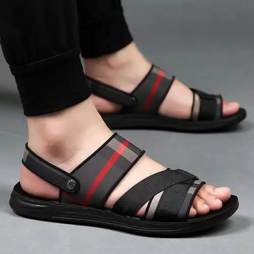 策恩公牛新款男士凉鞋2020夏季潮流休闲凉拖男外穿沙滩鞋个性拖鞋