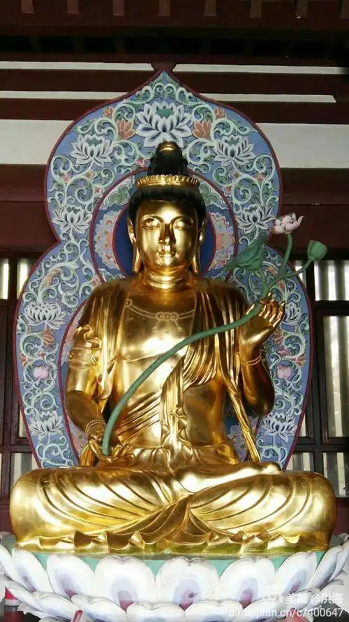 手持莲花的大势至菩萨.