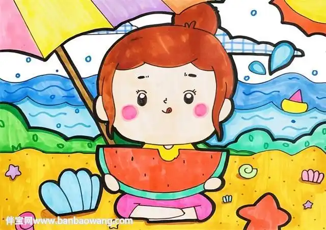 一幅以夏天为主题的画