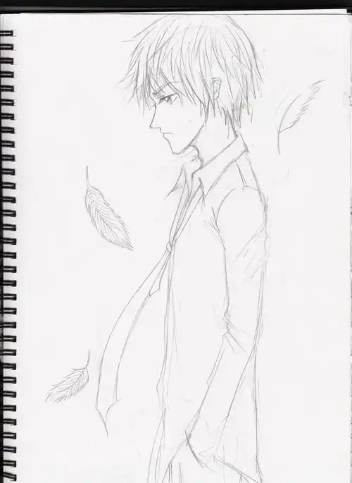 动漫两个男生简笔画