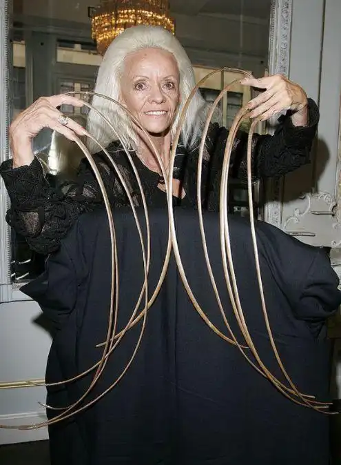 前一个最长记录者,在一场可怕的车祸中失去了指甲,当时李坐在副驾驶座