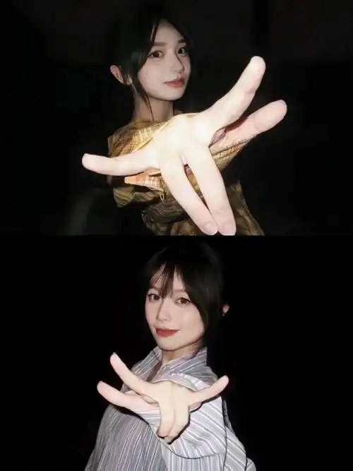 最近很火的拍照姿势,这样拍真的太炸裂了!#手势曝光拍照 #女 - 抖音