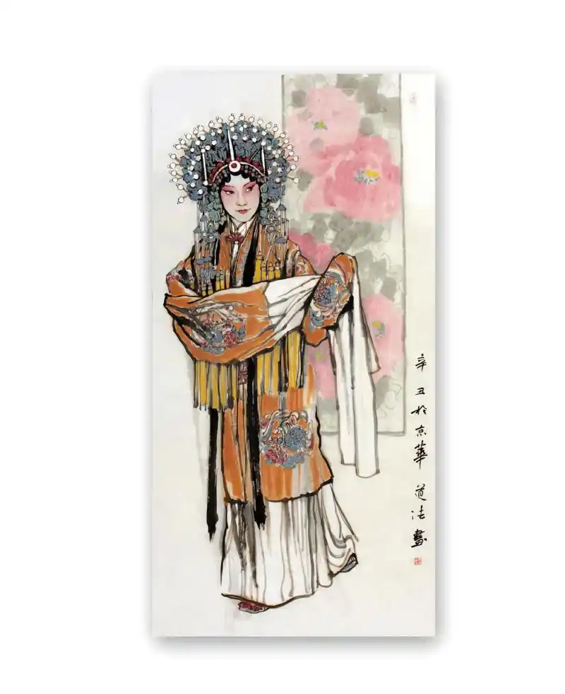 戏曲人物新作赏藏#戏曲 #国画水墨戏曲人物 #传承传统文化  - 抖音