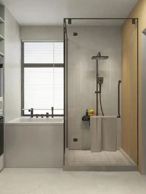 5平米卫生间淋浴泡澡78洗衣应有尽有