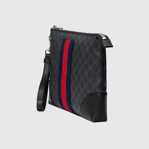 【gucci古驰 手拿包】【包邮包税】 gucci 20秋冬男士高级人造帆布手