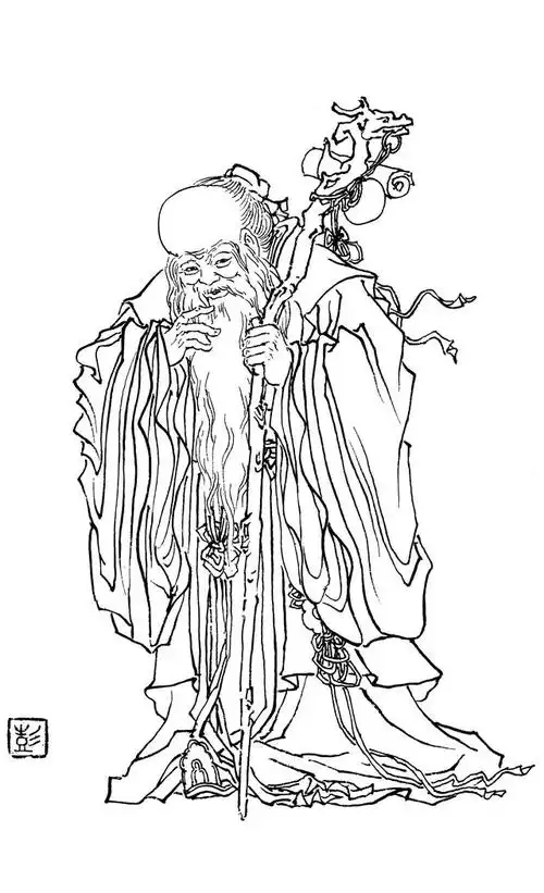 国画学习素材——神话人物白描作品91幅