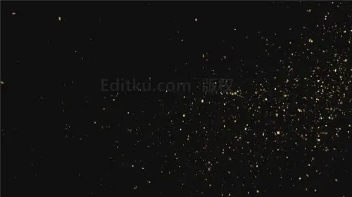 飘散金色闪闪碎片唯美粒子带透明通道视频素材-剪辑库视频素材下载