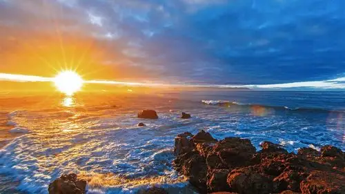 蓝色大气自然风景,高清图片,电脑桌面-壁纸族