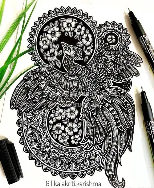 这6种又美又疯狂的创意线描,这些优秀作品老师直接给100分,超赞!