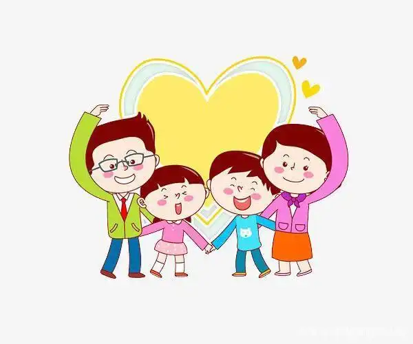 幸福美满的一家人