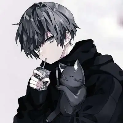 唐崎夜雨 二次元黑白超酷男头_卡通动漫头像_我要个性网